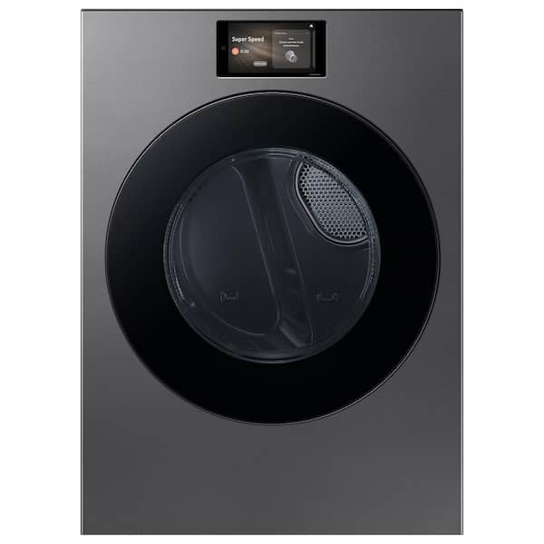 7.6 cu ft vented Front Load Stackable Bespoke AI Ultra Capacity Gas Dryer in Dark Steel w/AI OptiDry+