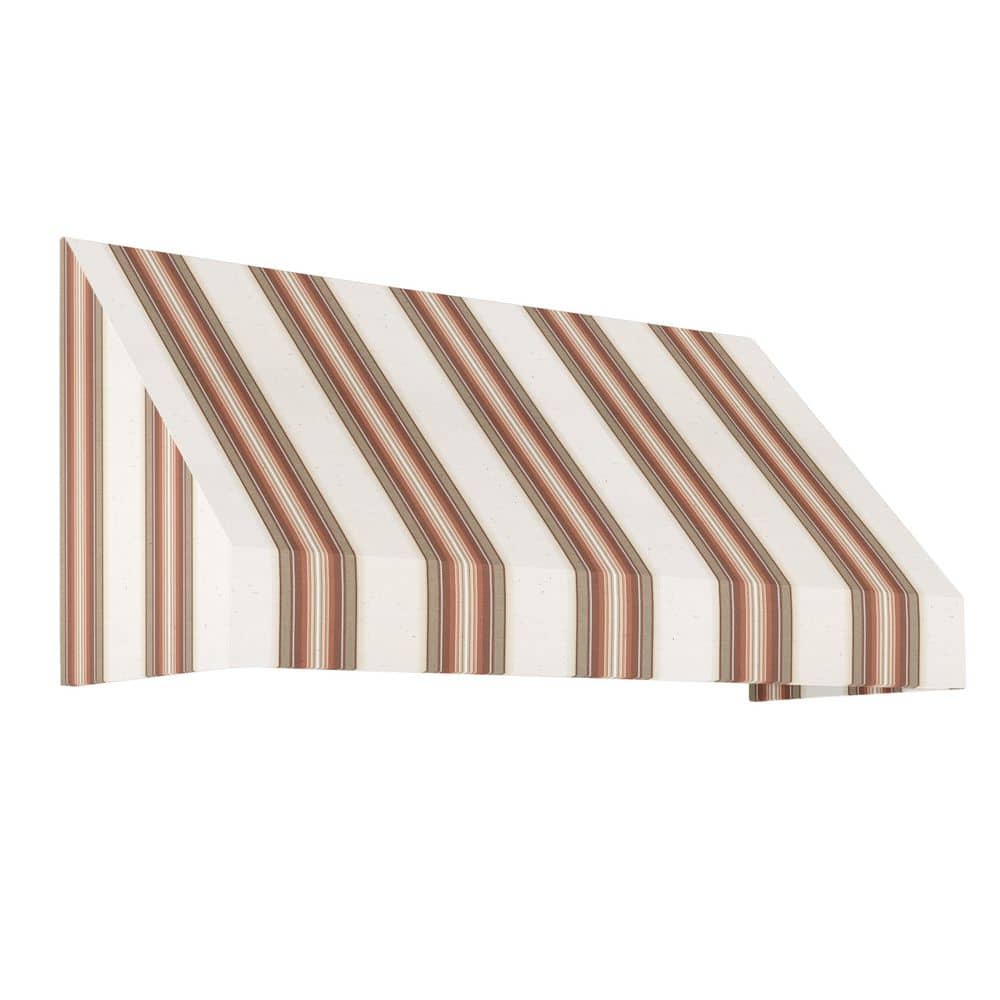 7.38 ft. New Yorker Acrylic Fabric Fixed Awning (88.5 in. W x 24 in. H x 36 in. D) in Brown/Tan/Terracotta Multi price history on PriceWatchPro