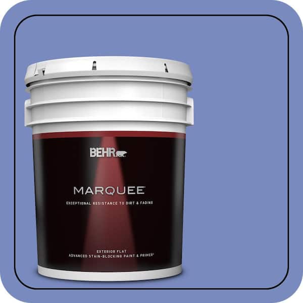BEHR MARQUEE 5 gal. #600B-5 Larkspur Bouquet Flat Exterior Paint & Primer