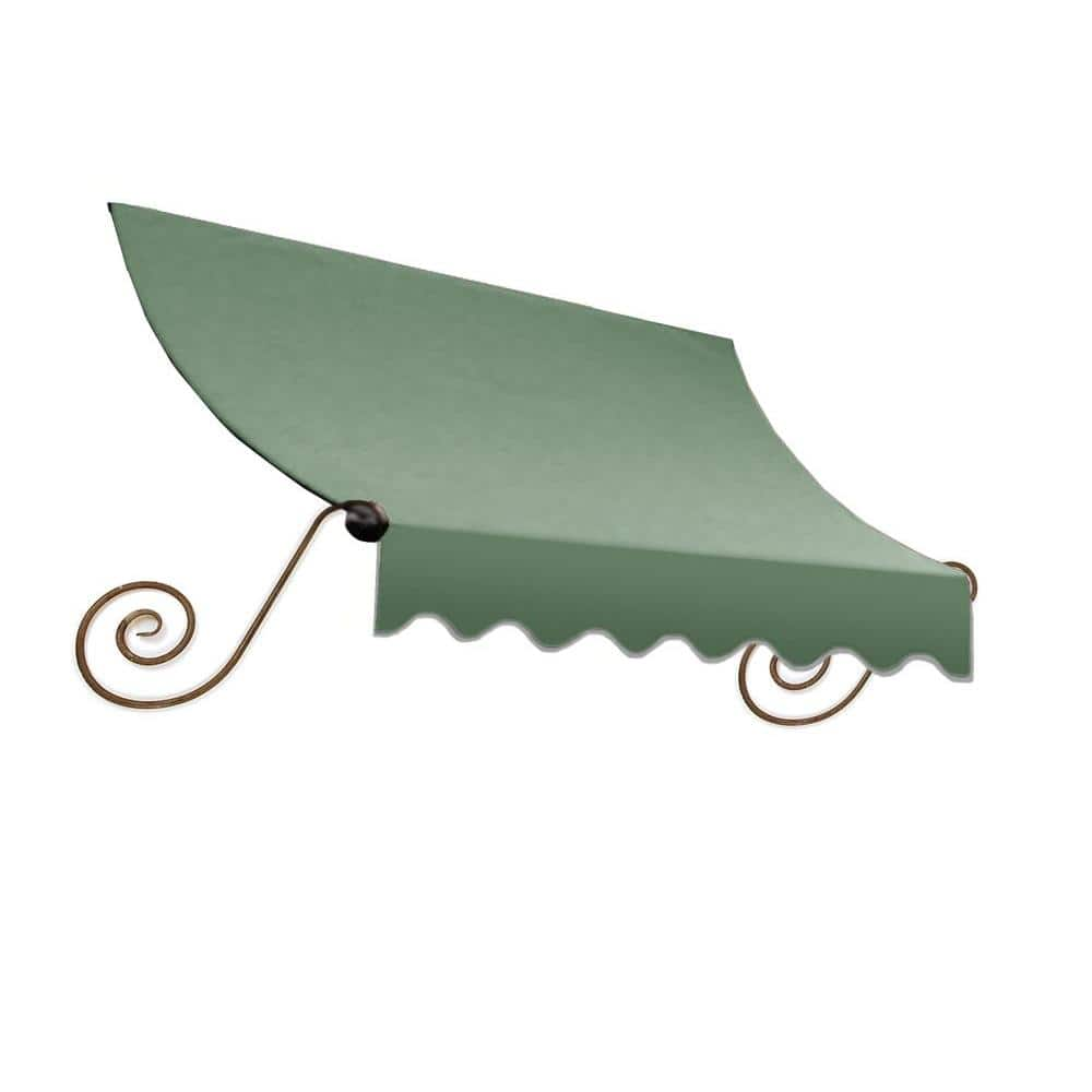 AWNTECH 5 ft. Charleston Window Fixed Awning (24 in. H x 12 in. D) in ...