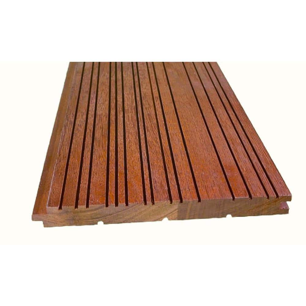 Thermally Modified 1 ft. x 6 in. x 0.63 in. Solid Wood Grooved Cladding Sid