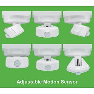 18 in. LED Flush Mount Closet Light 270 Degree Adjustable Motion Sensor and Hold Times 1200 Lumens 4000K (4-Pack)