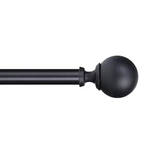 Classic Venetian 36 in. - 72 in. Adjustable Single Curtain Rod 1 in. in Soft Iron with Finial