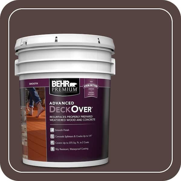 5 gal. #PFC-25 Dark Walnut Smooth Solid Color Exterior Wood and Concrete Coating