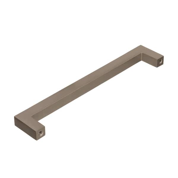 Monument 6-5/16 in. (160mm) Center-to-Center Modern Satin Nickel Bar Cabinet Pull