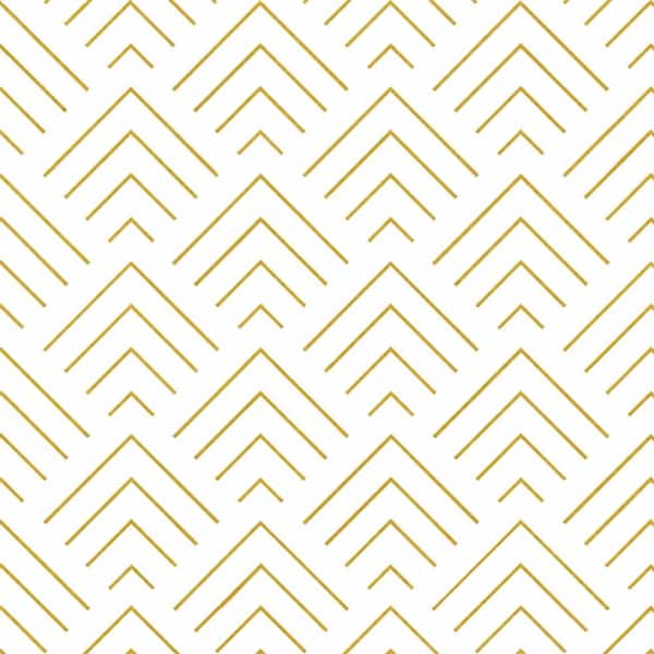 Gold and White Geometric Peel and Stick Contact Paper Self-Adhesive Removable Wallpaper Roll