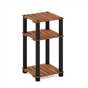 Pangkor 22.5 in. H x 11.8 in. W x 11.8 in. D Outdoor Natural Wood Plant Stand Potted Plant Shelf 3-Tier