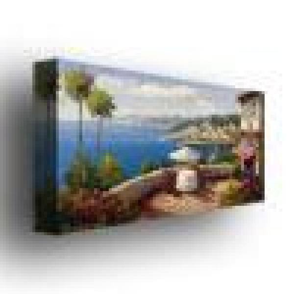 Italian Afternoon Scenic Landscape Canvas Wall Art