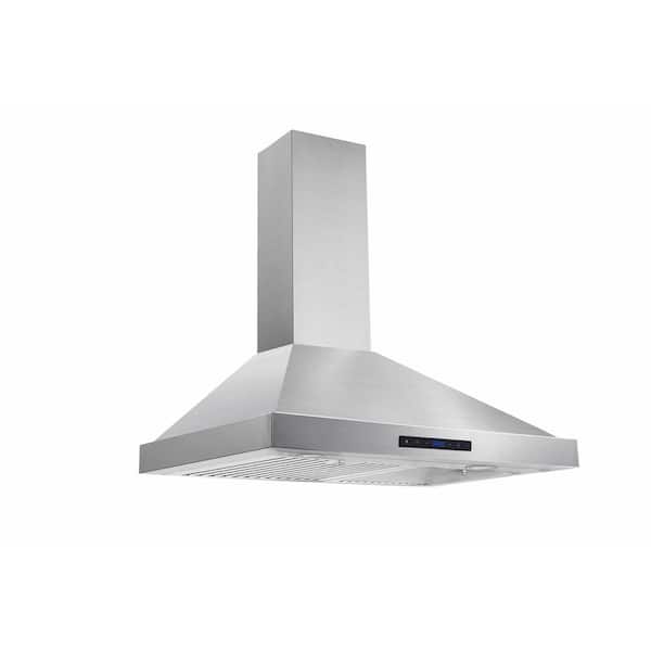 Vissani 30 in. W Convertible Wall Mount Range Hood with 2 Charcoal Filters in Stainless Steel