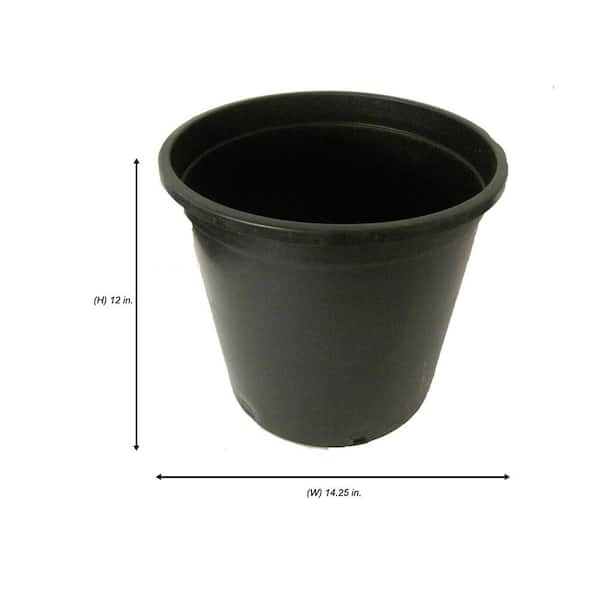 Viagrow 1 gal. Plastic Nursery Pots (3.78 Liters) 10-Pack