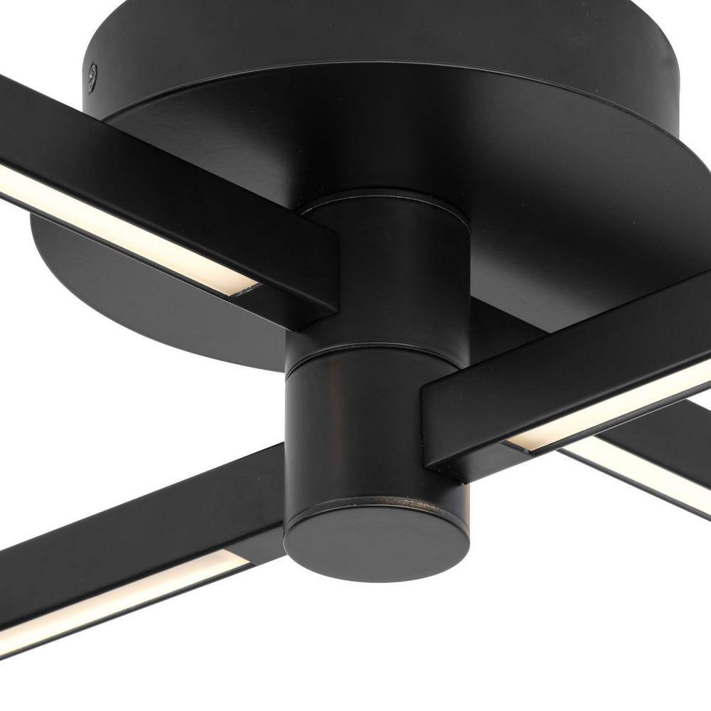 Pivot Matte Black 25" LED Flush Mount Ceiling Light
