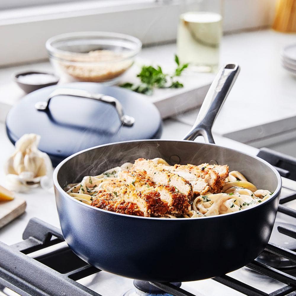 Oxford Blue Aluminum Nonstick 14-Piece Cookware Set