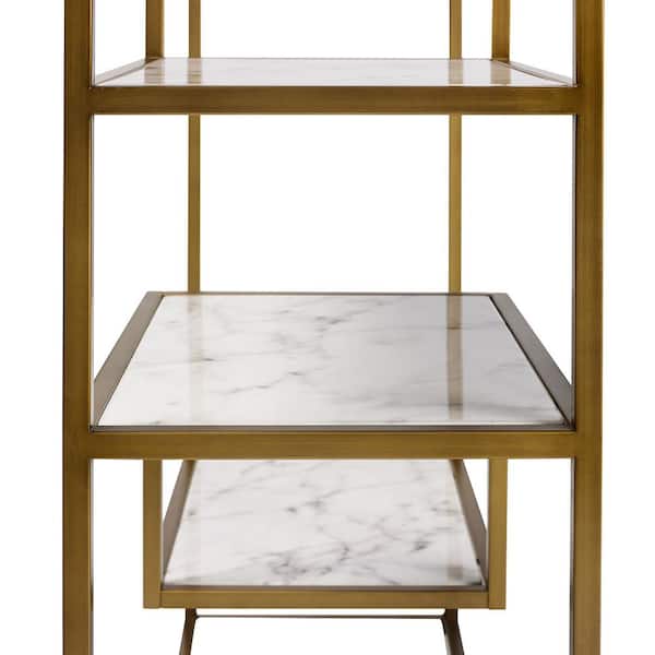 Teamson Home Marmo 72 in. H Modern Marble-Look 5-Tier Display