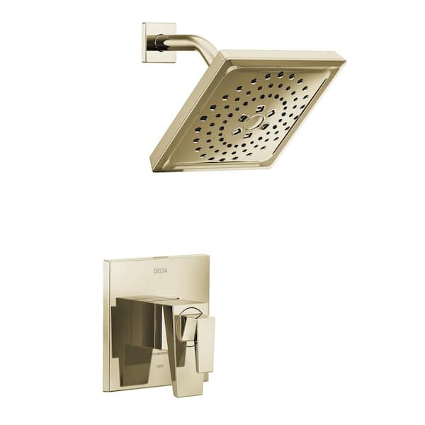 Delta Trillian 1-Handle Wall-Mount Shower Trim Kit in Lumicoat Polished Nickel (Valve Not Included)