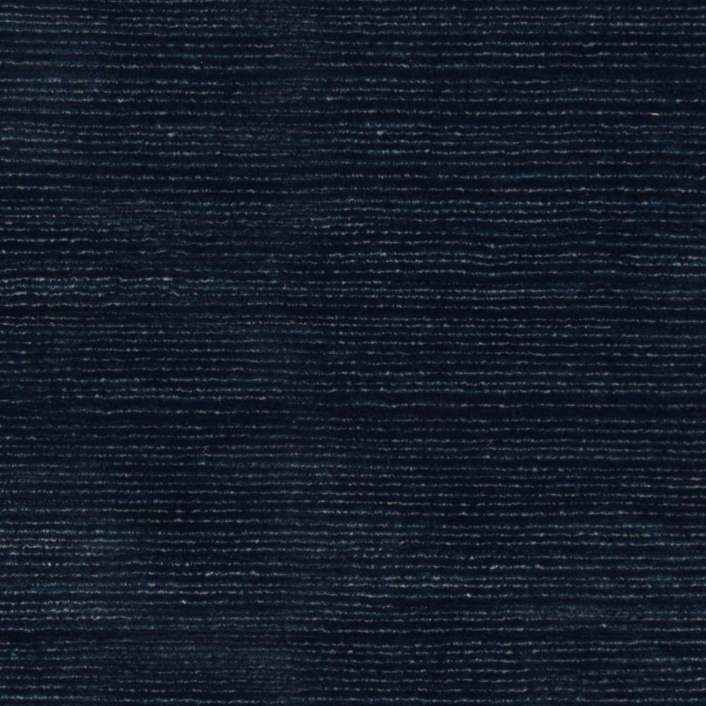 Navy Solid Synthetic 4' x 6' Hand-knotted Area Rug