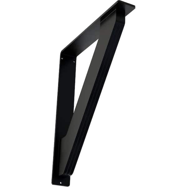 Ekena Millwork 2 in. x 15 in. x 12 in. Wrought Iron Triple Center Brace Traditional Bracket