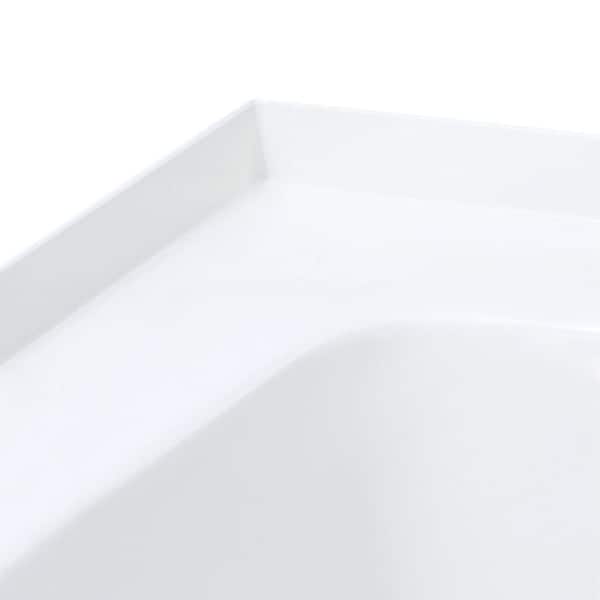 Aquatic A2 6030CTR 60 in. Composite Right Drain Rectangular Alcove