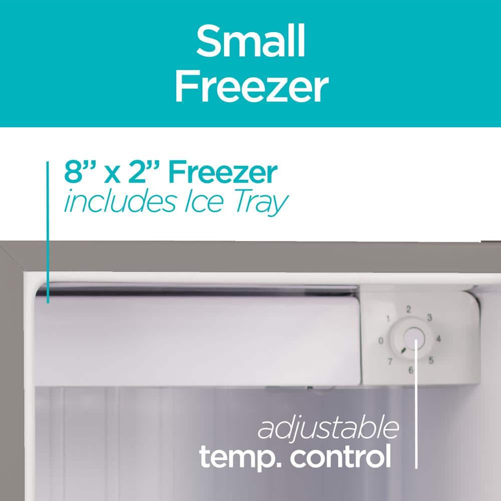 Compact 1.7 cu. ft. Silver Mini Fridge with Energy Star Certification