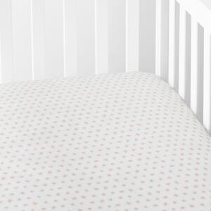 Company Kids Ditsy Stars Gray Organic Cotton Percale Crib Sheet