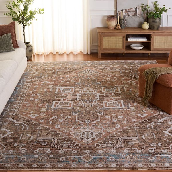Sarafina 10 ft. x 13 ft. Copper/Brown Medallion Area Rug