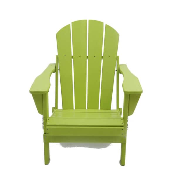 light green plastic adirondack chairs