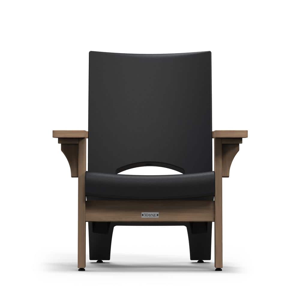 Mesa Black and Brown Resin and Wood 3-Piece Outdoor Seating Set