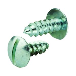 #10 x 3/4 in. Bright Zinc Round Washer Head/Self-Tapping Slotted License Plate Bolt (2-Piece per Bag)