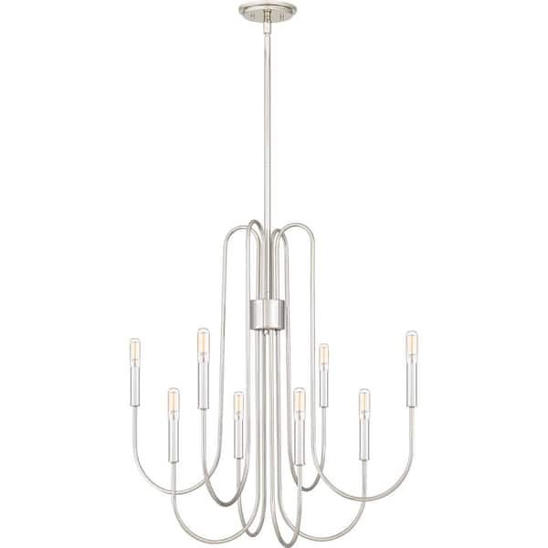 Quoizel Cabry 8-Light Polished Nickel Chandelier