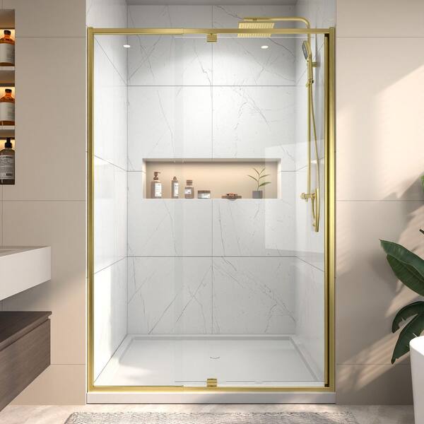 Xspracer Victoria 44 in. - 48 in. W x 71 in. H Pivot Framed Shower