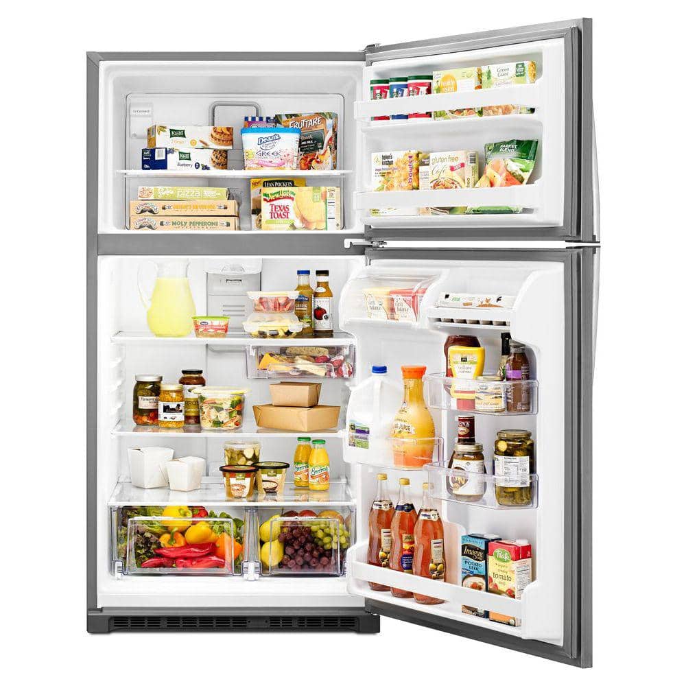 Stainless Steel 20.5 cu. ft. Top-Freezer Refrigerator with Ice Maker