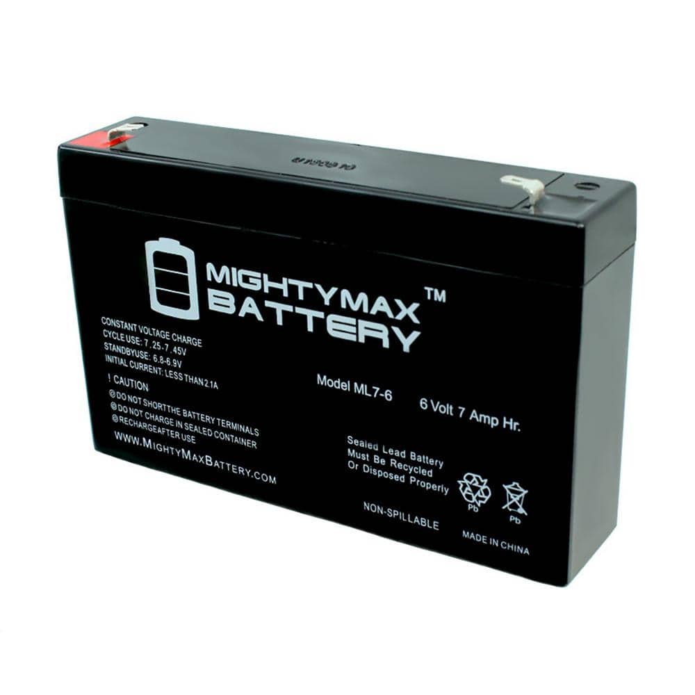 MIGHTY MAX BATTERY 6V 7Ah SLA Battery Replaces Aria Child PowerSport ATV-  W420AC MAX3483316 - The Home Depot