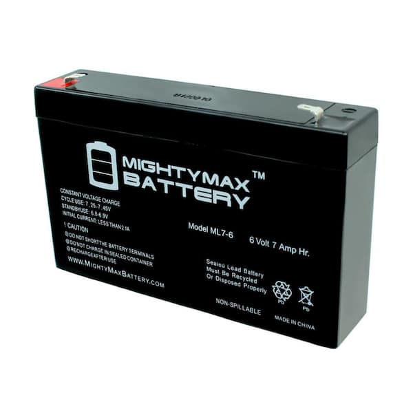 MIGHTY MAX BATTERY 6V 7Ah SLA Replacement Battery for APC SMART-UPS SC 450VA SC560RMIU