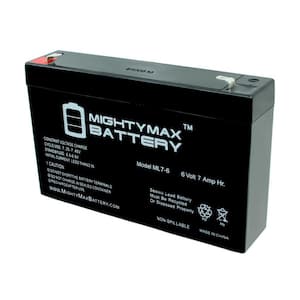 ML7-6 - 6-Volt 7 AH, F1 Terminal, Rechargeable SLA AGM Battery (Pack-9)