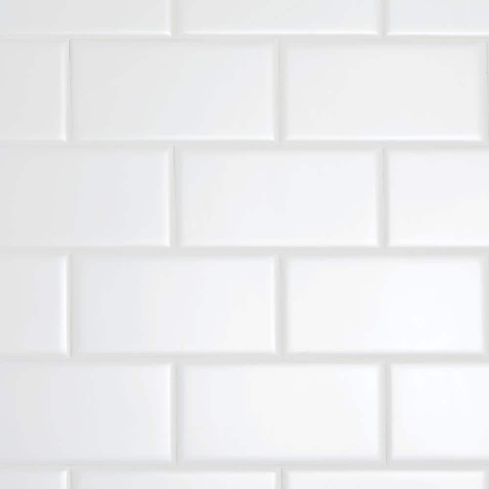 Daltile Restore 18 in. x 18 in. Ceramic Bright White Subway Tile ...