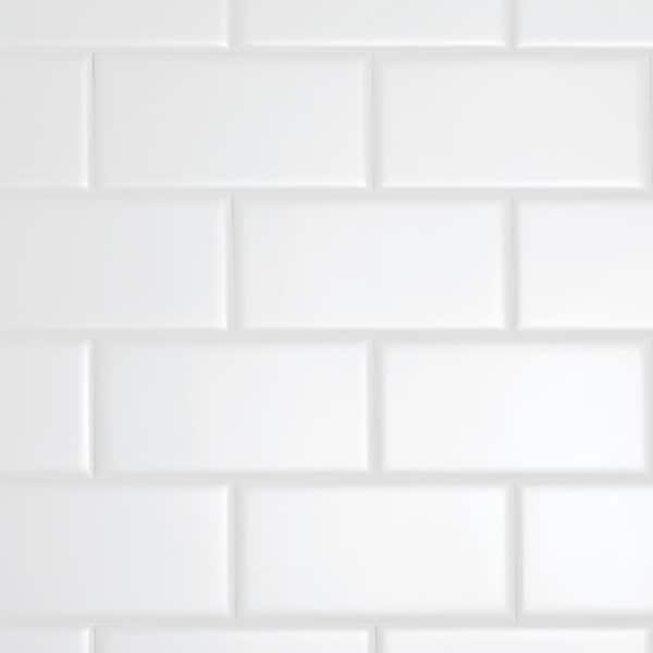 Daltile Restore 3 in. x 6 in. Ceramic Bright White Subway Tile (12.5 sq.  ft. / Case) RE1536MODHD1P4