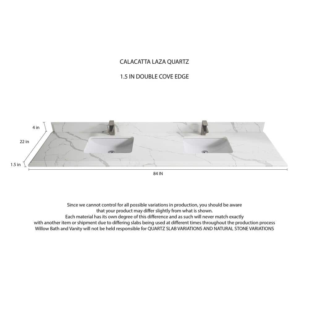 Elephant Skin Gray Double Sink Freestanding Solid Wood Vanity with Quartz Top