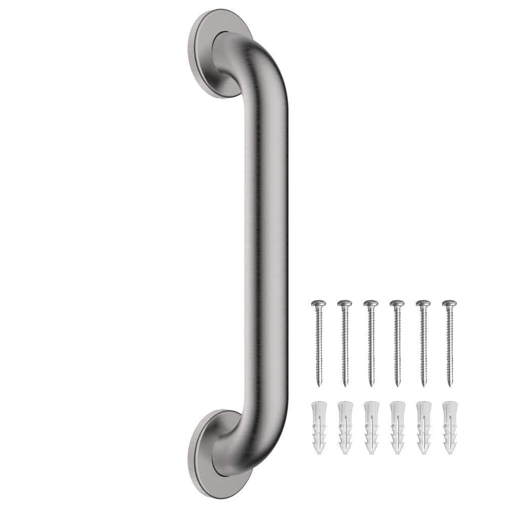 12-Inch Polished Stainless Steel Safety Grab Bar