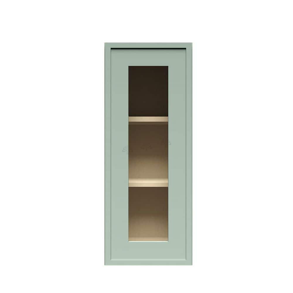 Slim Shaker Assembled 21 in. W x 36 in. H x 12 in. D Wall Kitchen Cabinet in Green price history on PriceWatchPro