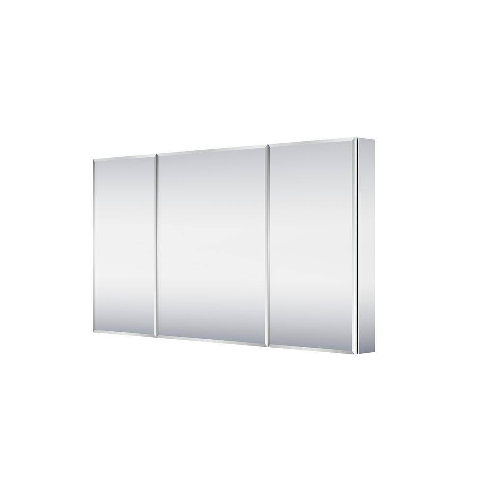 56 in. W x 30 in. H Bevel Rectangular Combo Aluminum Recess/Surface Mount Medicine Cabinet with Mirror, Soft Close Door price history on PriceWatchPro