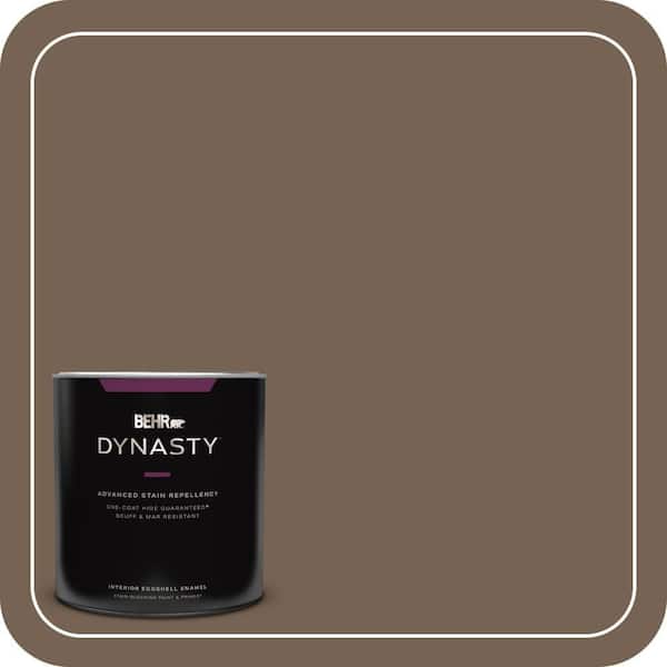 BEHR DYNASTY 1 qt. Home Decorators Collection #HDC-SM14-4 Tan Bark Trail Eggshell Enamel Interior Stain-Blocking Paint & Primer