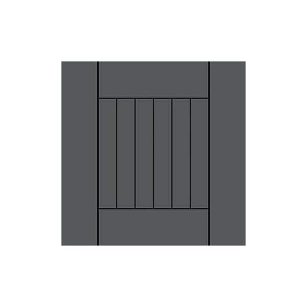 Daytona 13 in. W x 0.75 in. D x 13 in. H in Wrought Iron Matte Cabinet Door Sample