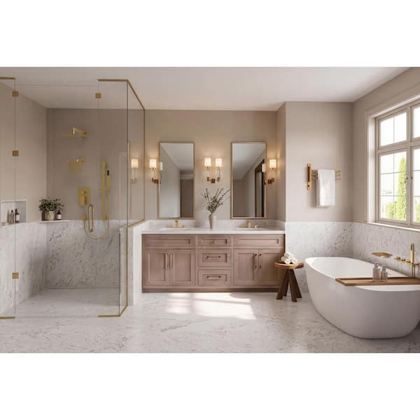EVERSTEIN Waterfall Open Spout 8 in. Widespread 2-Handle Bathroom