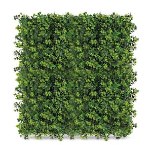 19 in. Green Artificial Mix Leaf 20 in. x 20 in. Foliage Panel 12-Pieces