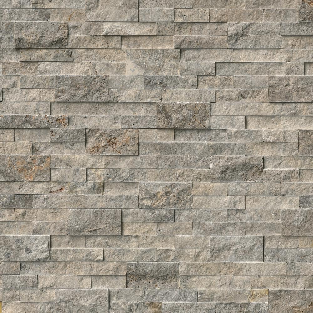 Take Home Sample - Trevi Gray Ledger Panel 4 in. x 4 in. Natural Travertine Wall Tile price history on PriceWatchPro