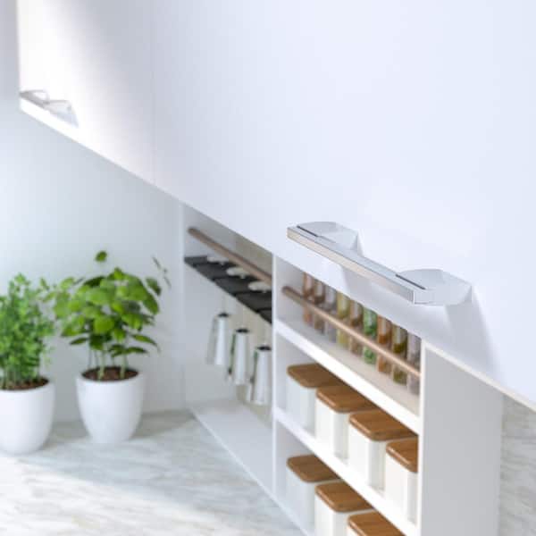 Bloomsbury Collection 7-9/16 in. (192 mm) Modern Chrome Rectangular Cabinet Bar Pull