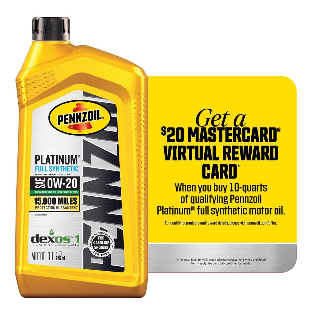 Pennzoil SAE 5W-20 Motor Oil 1 Qt. 550035002 - The Home Depot