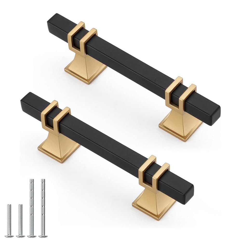 10-Pack 3 in. Black and Gold Cabinet Pulls, Kitchen Cabinet Handles, Dresser Drawer Pulls, Kitchen Cabinet Hardware price history on PriceWatchPro