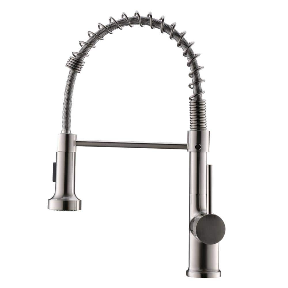 Single Handle Pull-Down Sprayer Kitchen Faucet with Dual Function Spray Hea