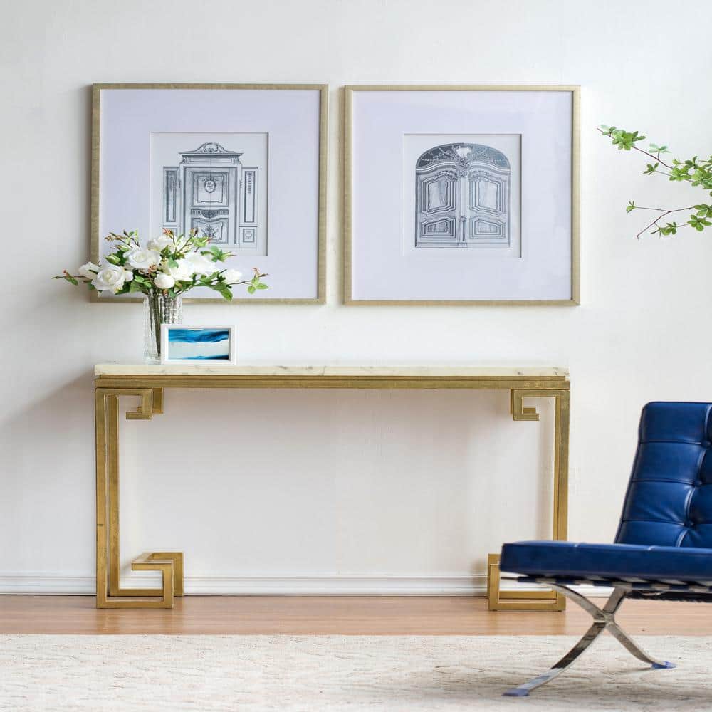 Framed Art Print (Set of 2) Fake Pencil Architectural Wall Art, Wall Decor 