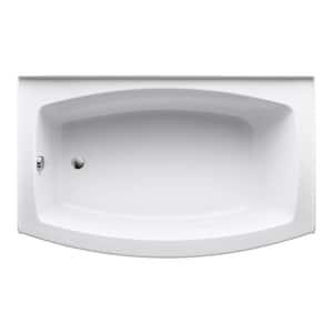 Expanse 60 in. x 32 in. Soaking Bathtub with Left-Hand Drain in White